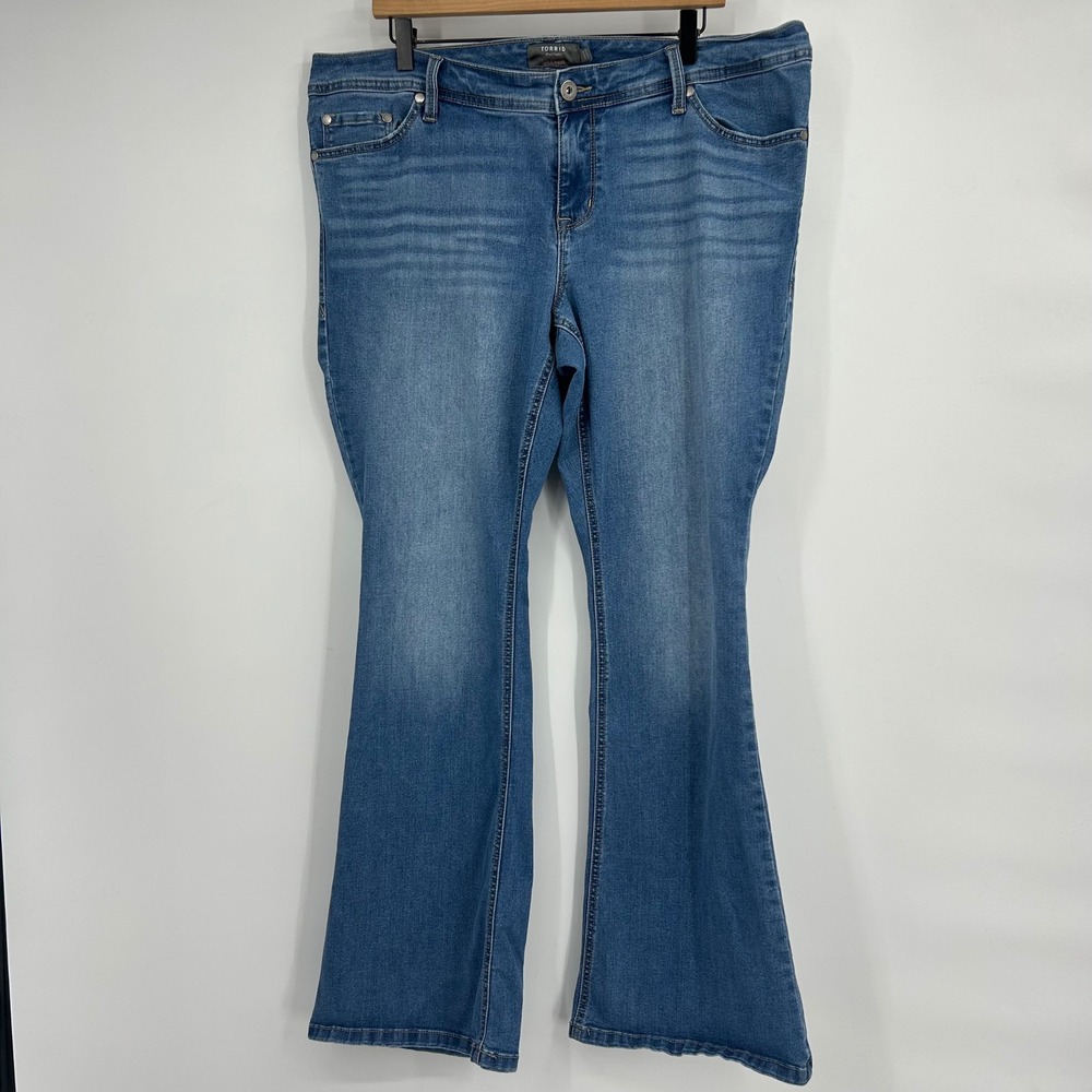 Torrid Luxe Slim Boot Jeans Womens 16R Medium Wash Stretch Denim Mid Rise
